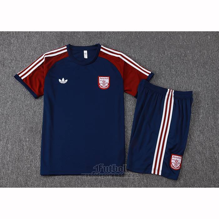 Chandal del Arsenal Manga Corta 2025-2026 Azul Rojo - Pantalon Corto